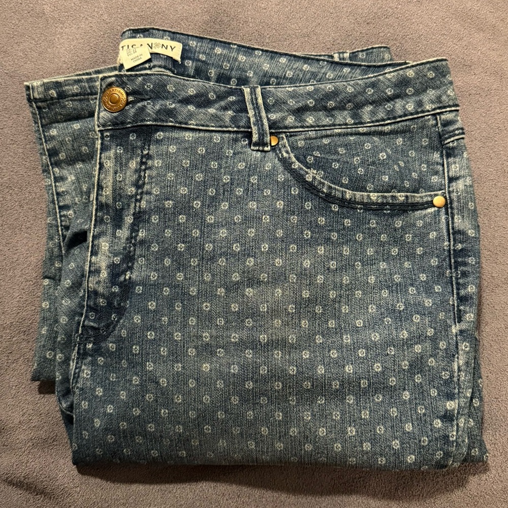 Artisan Ny Blue Patterned Ankle Jeans - Picture 7 of 7